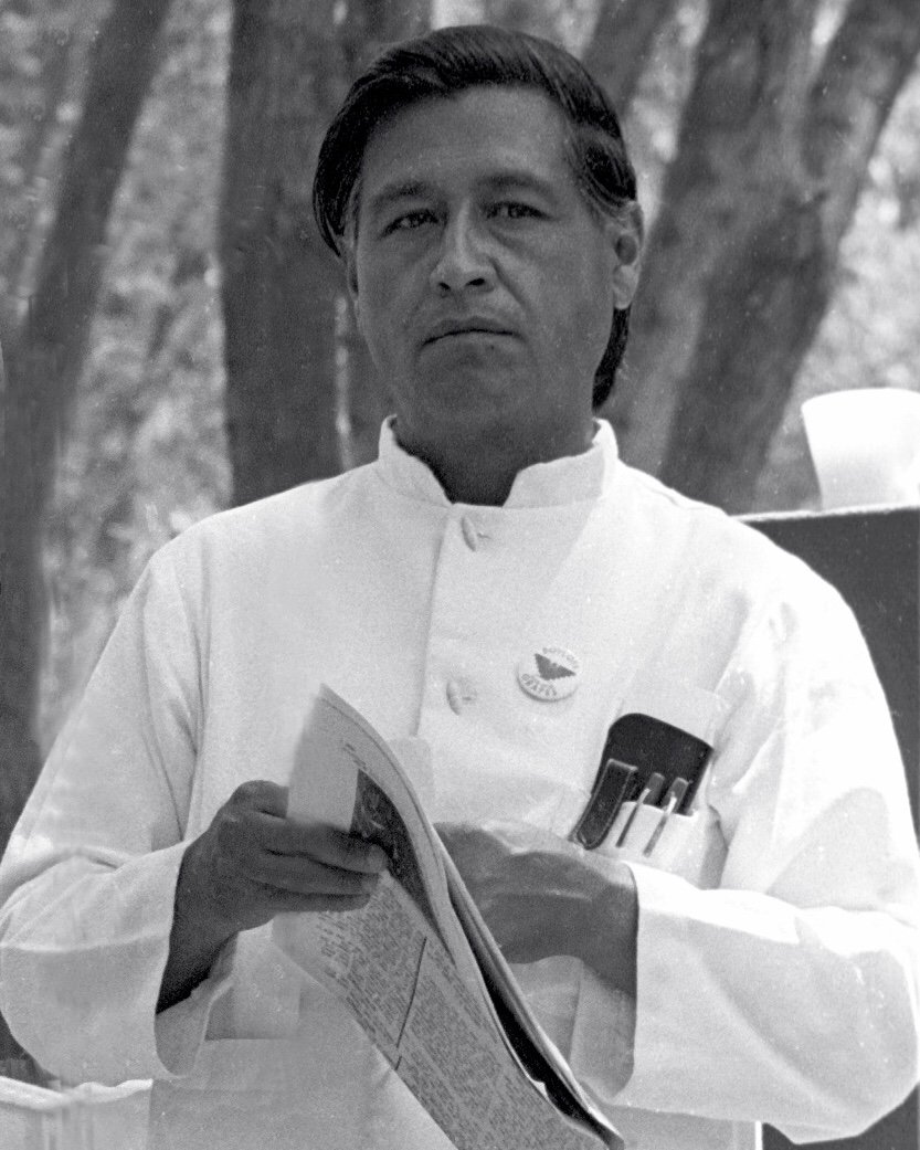 C&eacute;sar Ch&aacute;vez, the farmworker leader, photographed in 1974 by Joel Levine. California State Archives.